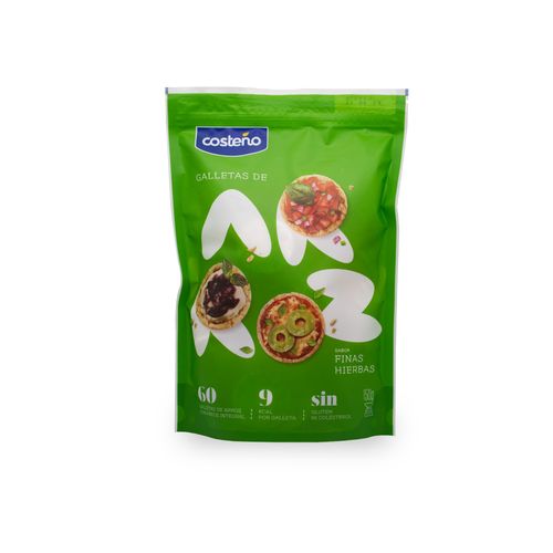 COSTEÑO GALLETAS DE ARROZ SABOR FINAS HIERBAS 60 UNID