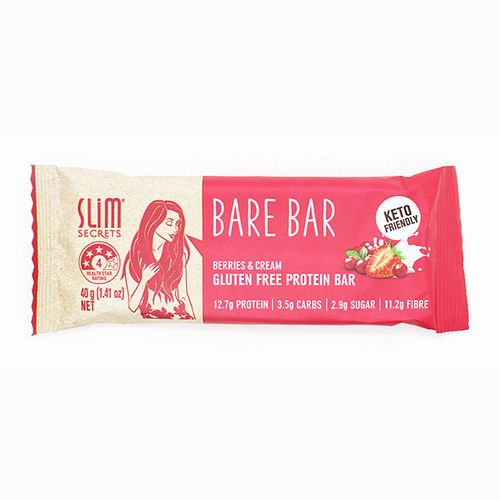 SLIM BARE BAR BERRIES Y CREAM 40GR