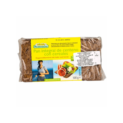 MESTEMACHER PAN INTEGRAL DE CENTENO CON CEREALES 500GR