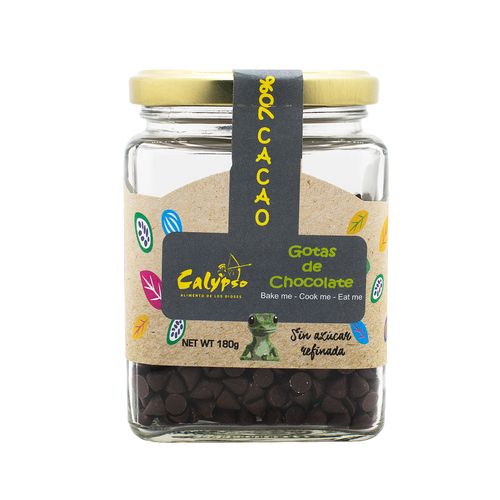 CALYPSO GOTAS DE CHOCOLATE 70% FRASCO 180GR
