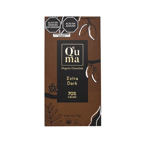 QUMA CHOCOLATE EXTRA DARK % CACAO 70GR