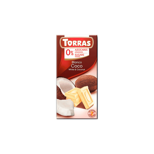 TORRAS CHOCOLATE BLANCO CON COCO  75GR