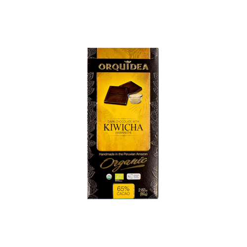 ORQUIDEA CHOCOLATE  DARK WITH KIWICHA 65% 80GR