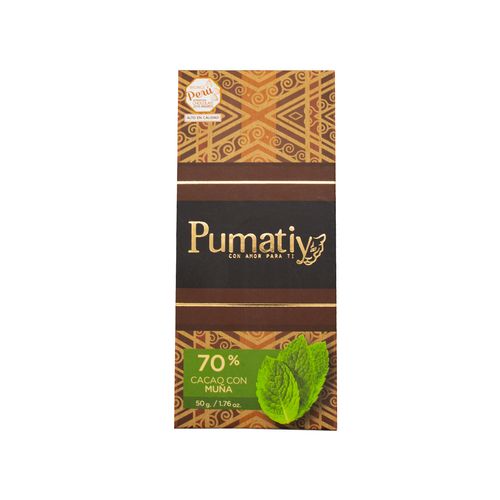 PUMATIY CHOCOLATE CON CACAO Y MUÑA 50GR