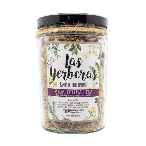 BAÑO DE FLORECIMIENTO LAS YERBERAS LUNA LLENA 500GR