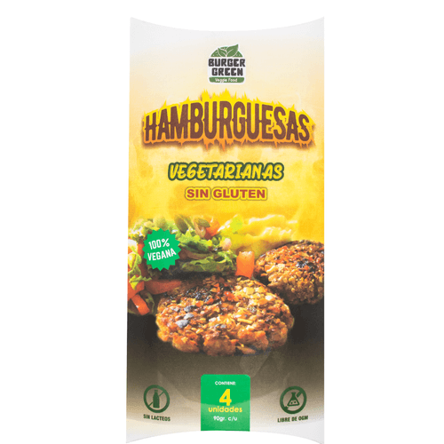BURGER GREEN HAMBURGUESAS VEGETARIANA 90GR C/U