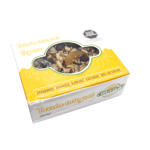 MANA TURRON INTEGRAL VEGANO DE ARANDANOS Y DAMASCO 250GR