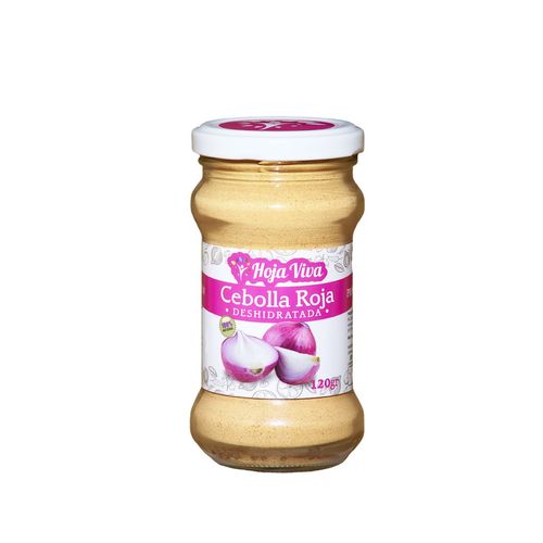HOJA VIVA CEBOLLA ROJA DESHIDRATADA FRASCO 120GR
