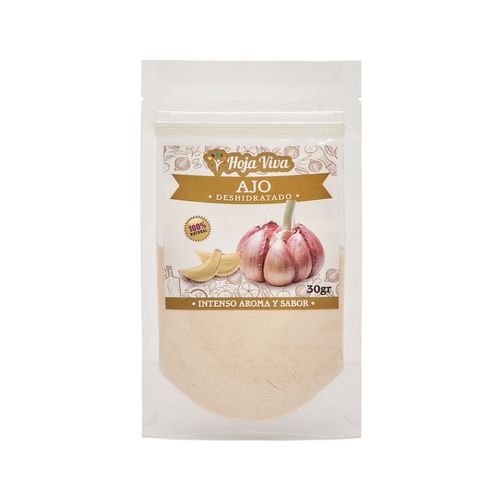 HOJA VIVA AJO DESHIDRATADO EN BOLSA 30GR