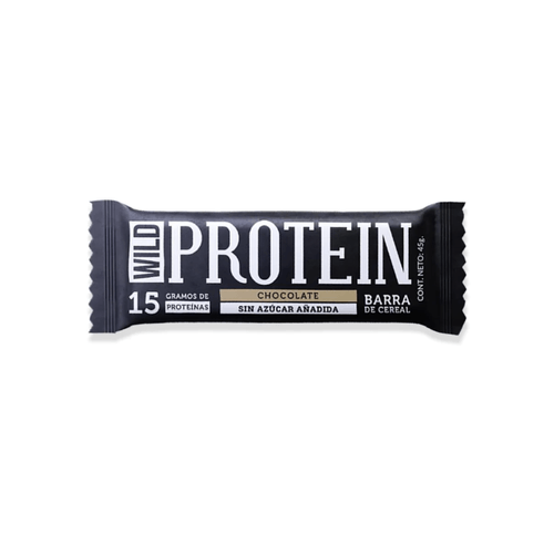 WILD PROTEIN BARRA ENERGETICA CHOCOLATE SIN AZUCAR 45GR