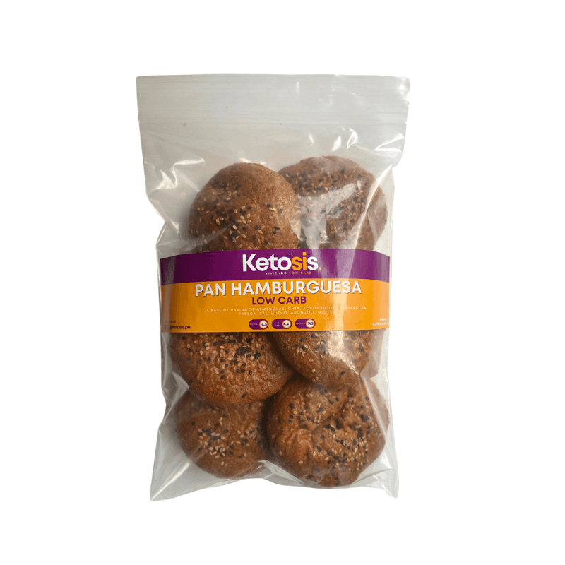 PAN KETO DE HAMBURGUESA KETOSIS