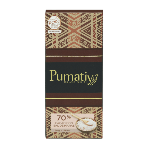PUMATIY 70% CACAO CON SAL DE MARAS 50GR
