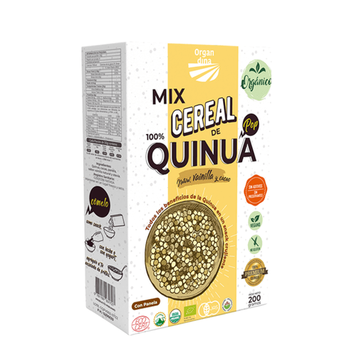 ORGANDINA CEREAL POP DE QUINUA MIX VAINILLA X 120GR