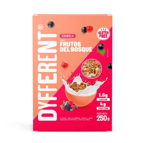 GRANOLA CON FRUTOS DEL BOSQUE DYFFERENT 250GR