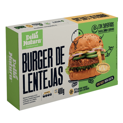 HAMBURGUESAS DE LENTEJAS DELLA NATURA 400GR