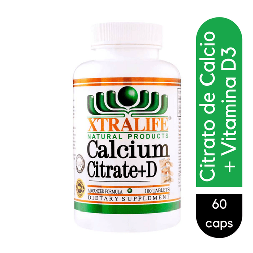 CITRATO DE CALCIO + VITAMINA D3 XTRALIFE 100 CAPS