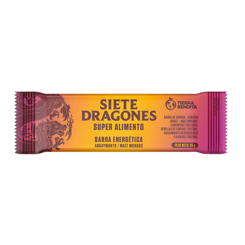 SIETE DRAGONES BARRA ENERGETICA AGUAYMANTO Y MAIZ MORADO 25GR