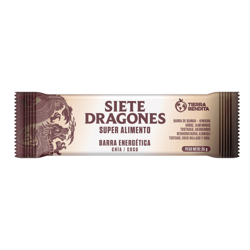 SIETE DRAGONES BARRA ENERGETICA CHIA Y COCO 25GR