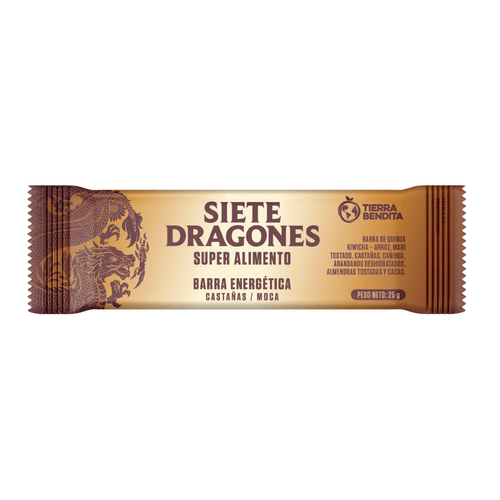 SIETE DRAGONES BARRA ENERGETICA CASTAÑA Y MOCA 25GR