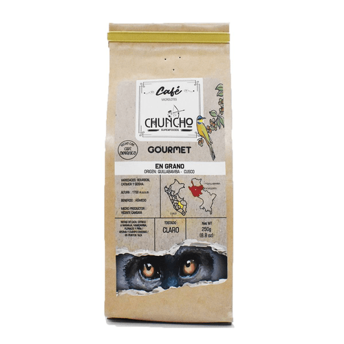 CAFE GOURMET GRANO ENTERO CHUNCHO 250GR