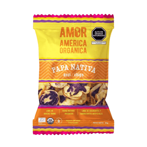 AMERICA ORGANICA PAPAS NATIVAS AZULES 30GR