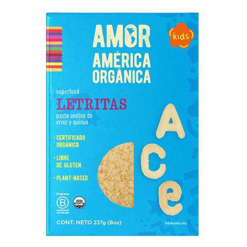 AMERICA ORGANICA PASTA ANDINA LETRITAS 227GR
