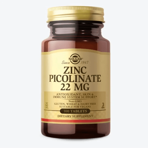 ZINC PICOLINATE 22MG SOLGAR 100 TAB