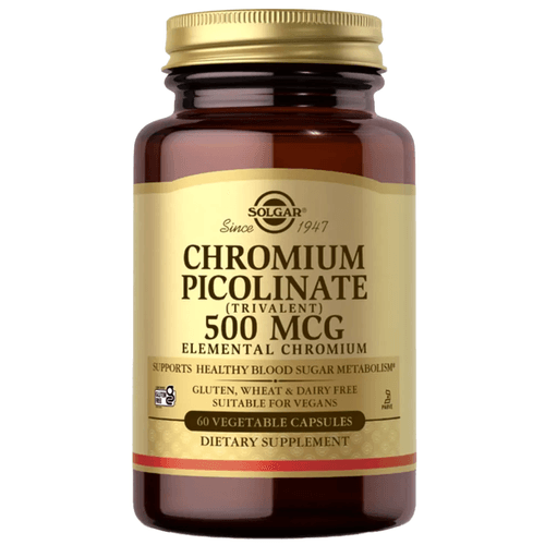 CHROMIUM PICOLINATE 500 MCG SOLGAR 60 CAPS