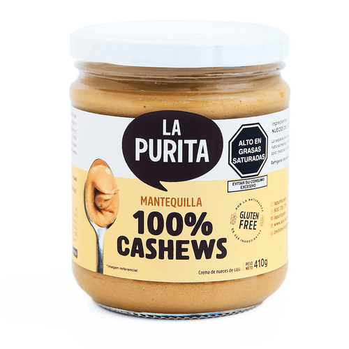 MANTEQUILLA DE CASHEWS 100% LA PURITA 410GR