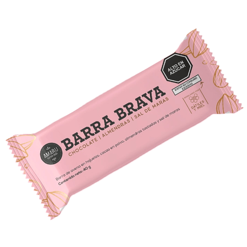 AMARU BARRA BRAVA CHOCOLATE ALMENDRAS SAL DE MARAS X 40G