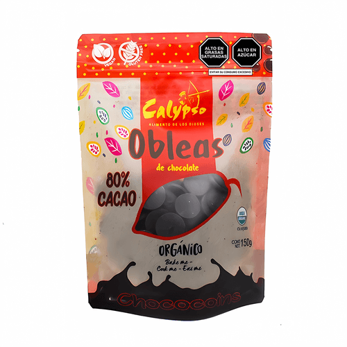 CALYPSO MONEDAS DE CHOCOLATE AL 80% CACAO EN BOLSA 150GR