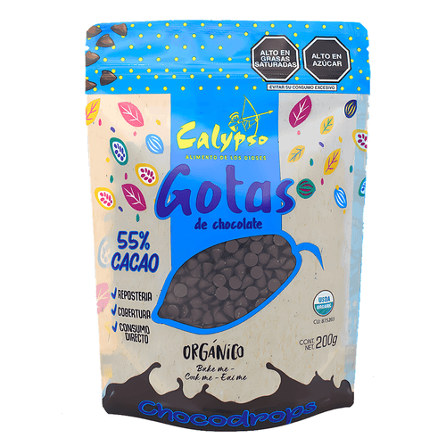 CALYPSO GOTAS DE CHOCOLATE AL 55% EN BOLSA  200GR