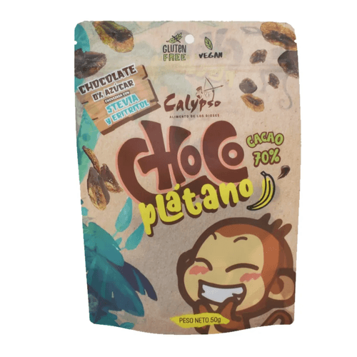 CALYPSO CHOCO PLATANO 70% 0% AZUCAR DOYPACK 50GR