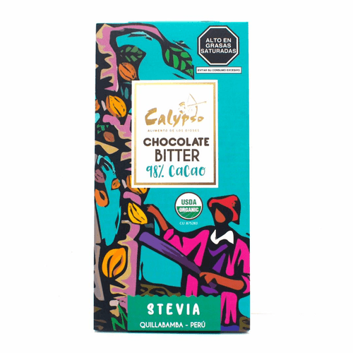 CALYPSO CHOCOLATE 98% C/STEVIA 50GR
