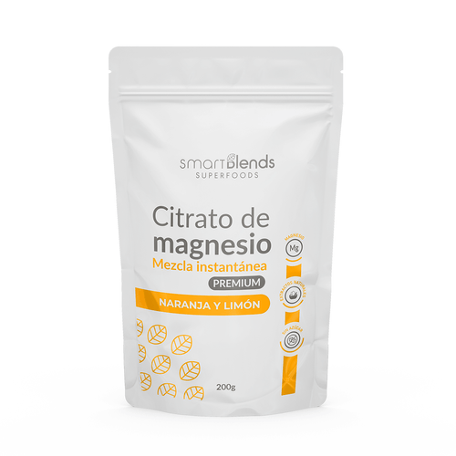 SMART BLENDS CITRATO DE MAGNESIO CON NARANJA Y LIMON 200G