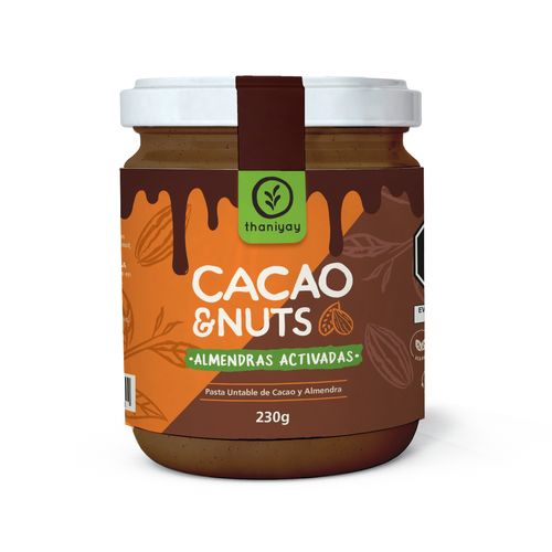 THANIYAY PASTA UNTABLE DE CACAO Y ALMENDRAS 230GR
