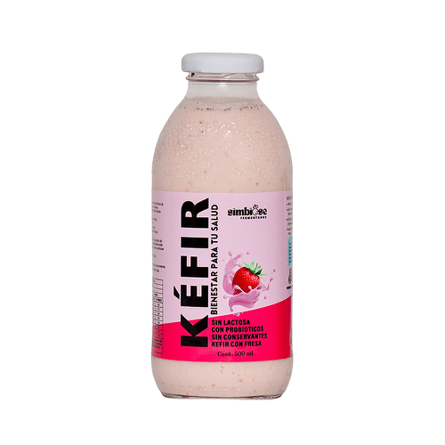 KEFIR DE LECHE CON FRESA SIMBIOSE X 500ML