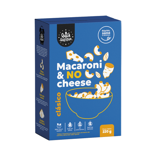 MACARONI & NO CHEESE QUICK NUTRITION 220GR