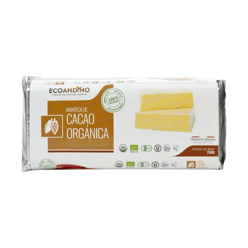BARRA MANTECA DE CACAO ORGANICA ECOANDINO 250GR