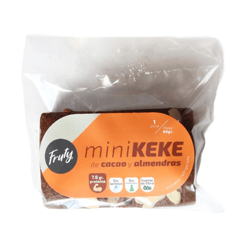 FRUTY KEKE PROTEICO DE CACAO Y ALMENDRAS 90GR