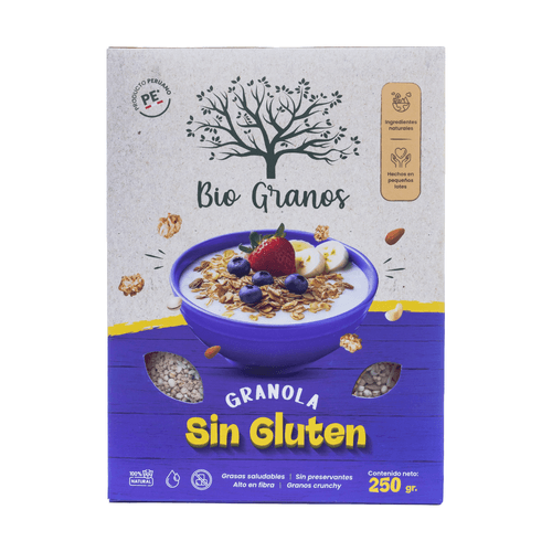 GRANOLA SIN GLUTEN BIO GRANOS 250GR