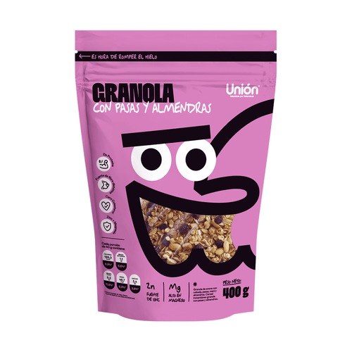 GRANOLA CON PASAS Y ALMENDRAS UNION 400GR