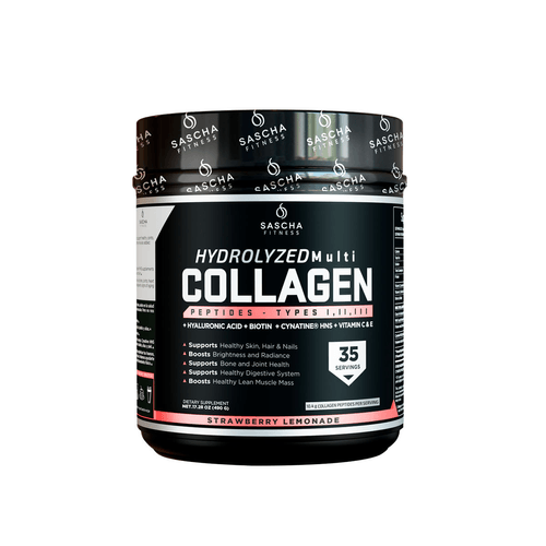 SASCHA FITNESS MULTI COLLAGEN STRAWBERRY LEMONADE