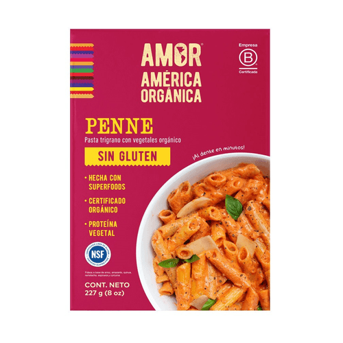 AMERICA ORGANICA PASTA TRICOLOR  PENNE 227GR