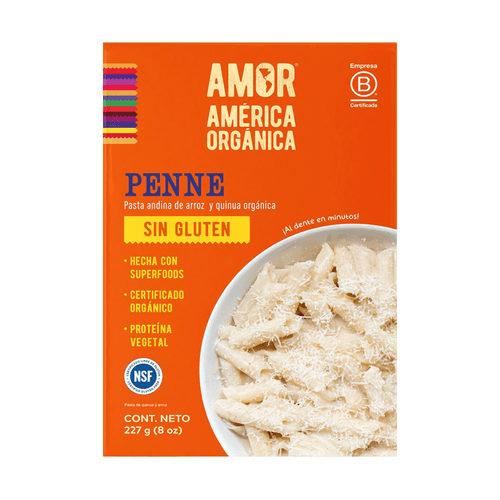 PASTA ANDINA DE ARROZ CORTA PENNE VEGET AMÉRICA ORGÁNICA 227GR