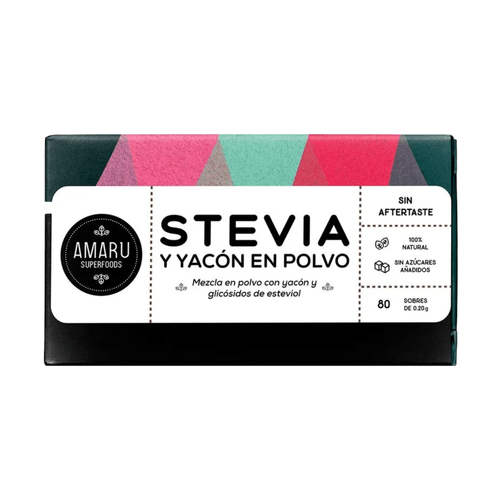 STEVIA CON YACON AMARU X 80 SOBRES