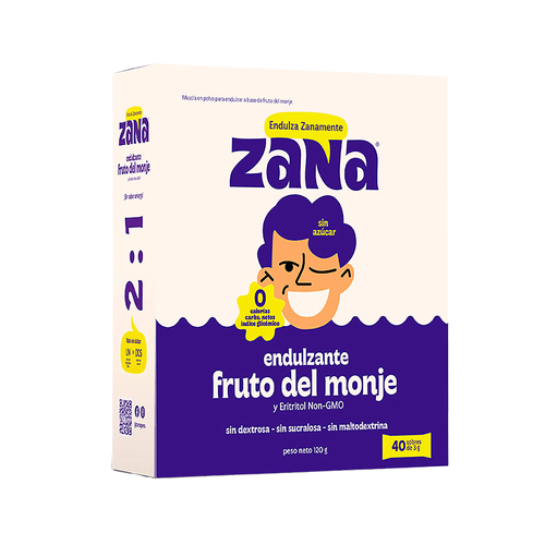ENDULZANTE FRUTOS DEL MONJE Y ERITRITOL ZANA 40 SOBRES