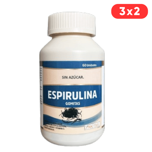 ESPIRULINA GOMITAS SABOR A NARANJA SIN AZUCAR DNATTIVE X 60UND