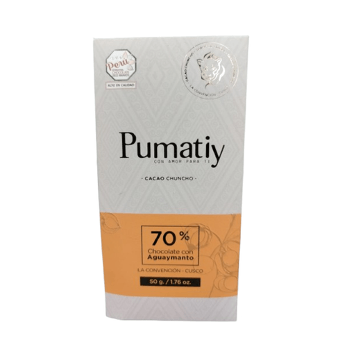 PUMATIY 70% CACAO CON AGUAYMANTO 50GR