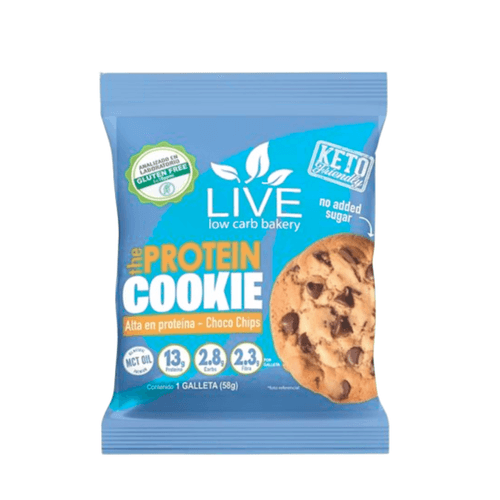 PROTEIN COOKIE KETO CHOCO CHIP LIVE LOW CARB X 58GR